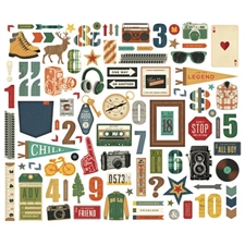 Simple Stories Die Cuts - Bits & Pieces / Rustic Legend (104 pieces)